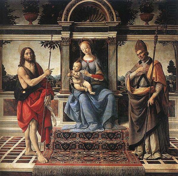 Madonna with Sts John the Baptist and Donatus Cathedral of Pistoia, Andrea del Verrocchio